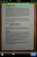 DocScanner automaticky určil okraje a formát papíru IMG 0031 133x200 DocScanner iPhone už i jako skener