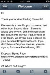 elements_iphone3 elements iphone3 173x260 Elements Dropboxem poháněný textový editor