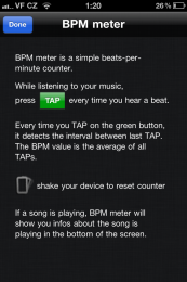 BPM Meter 3 BPM Meter 3 173x260 5 zajímavých utilitek pro iPhone zdarma 2. díl