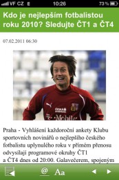 ct4 screen 2 ct4 screen 2 173x260 ČT4 Sport – česká sportovní televize v iPhone