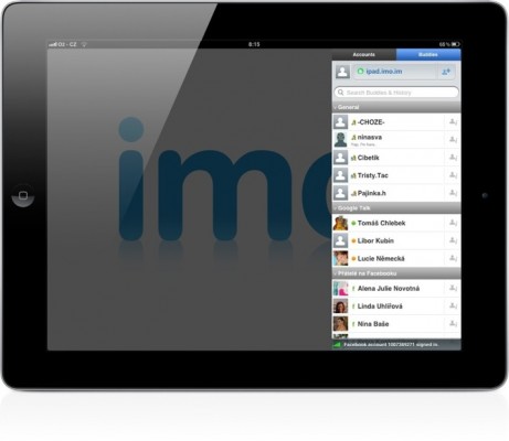 Imo.im iPad 461x400   Imo.im   (zatím) nejlepší IM klient pro iPad