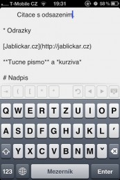 markdown ios 2 173x260   Šikovný textový editor Byword pro Mac i iOS