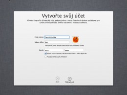 09 mountain lion cista instalace mistni ucet 260x195   Jak na čistou instalaci OS X Mountain Lion