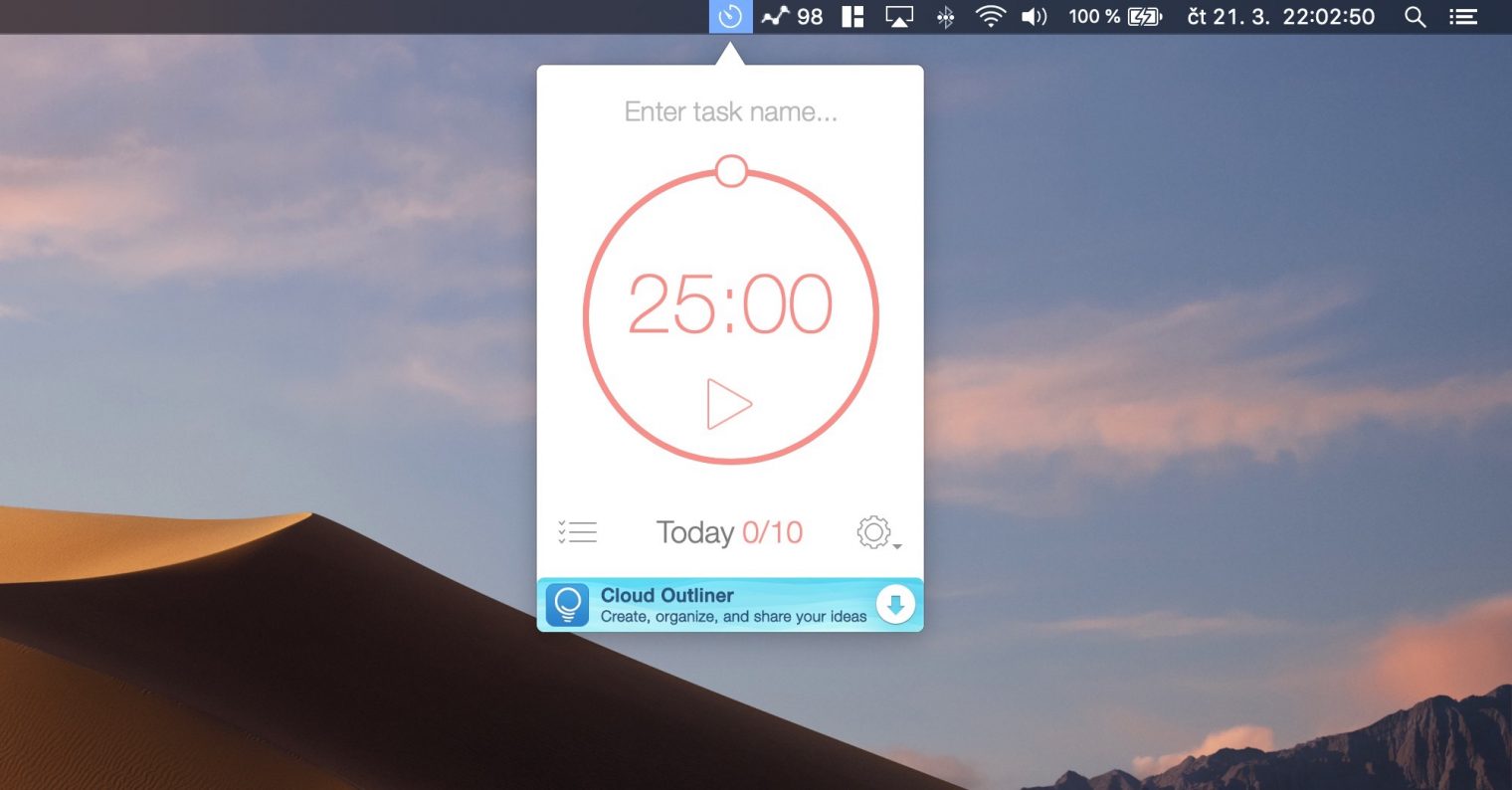 macOS aplikace dne: Be Focused Náhled