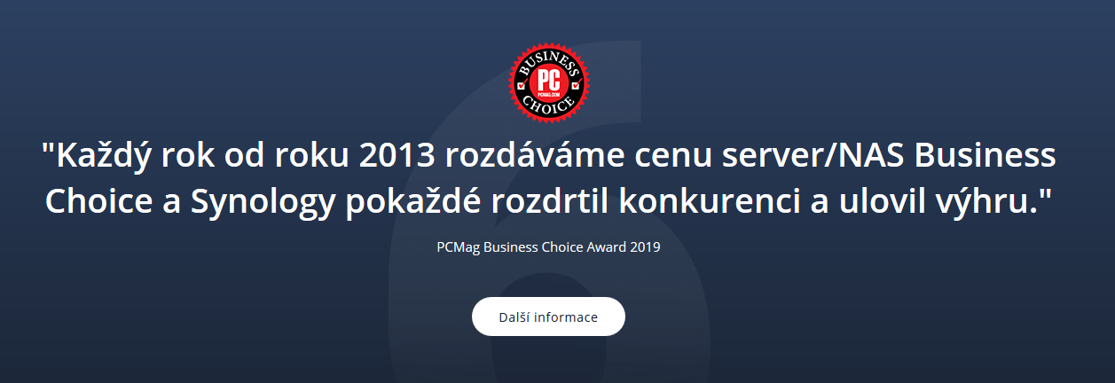 Synology je již pošesté v řadě vítěz ankety Volba firem v oblasti Pracovní servery/zařízení NAS Náhled