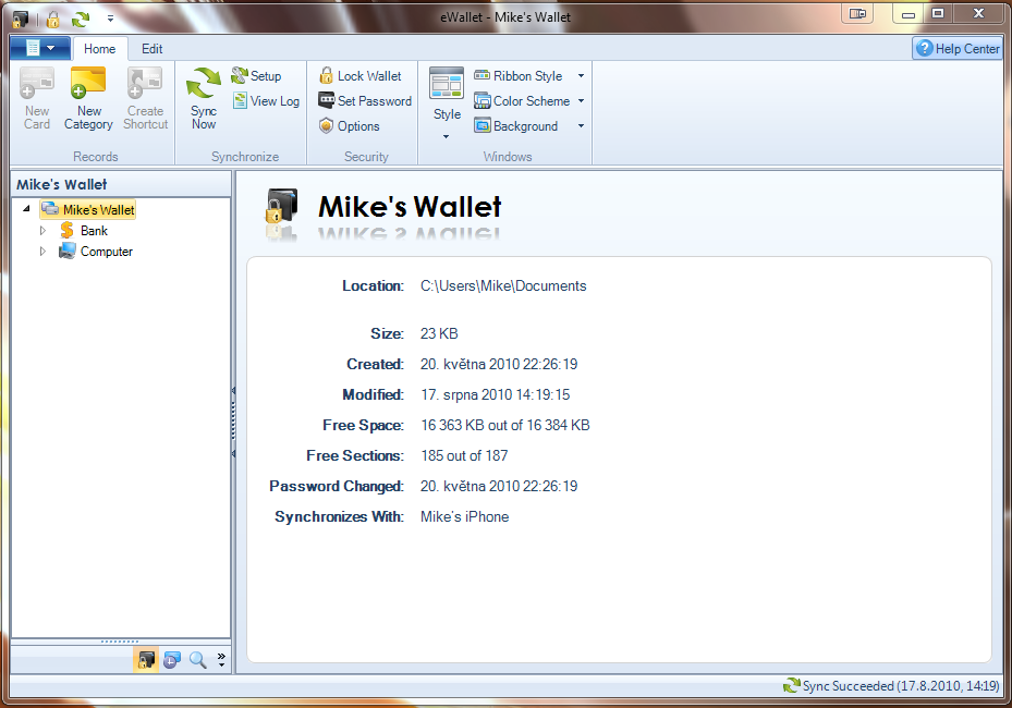 eWallet desktop eWallet desktop