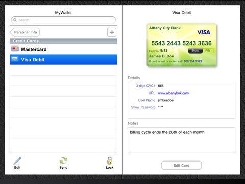 eWallet iPad eWallet iPad