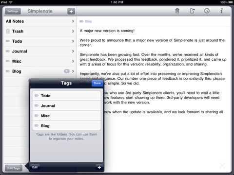 simplenote ipad4