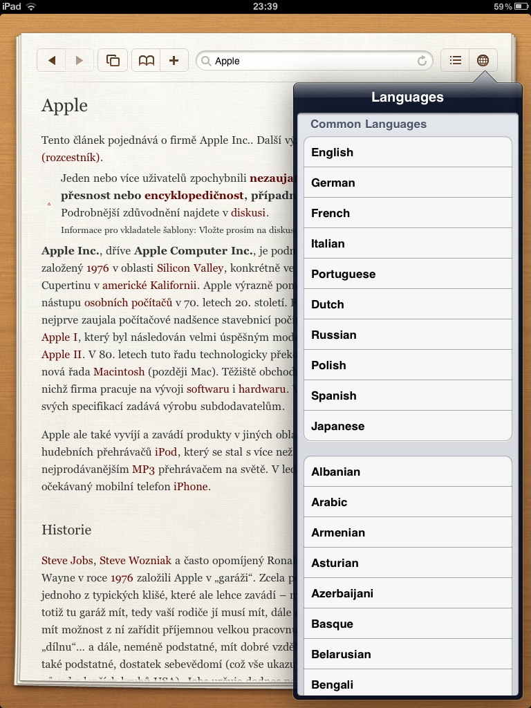 Articles for iPad