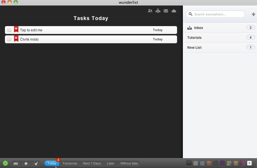 wunderlist today scrren