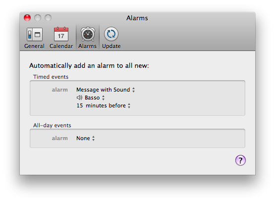 fantastical alarms