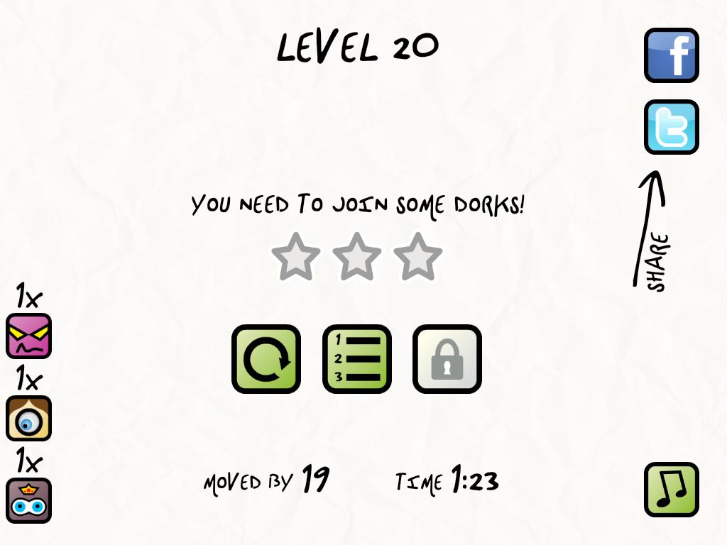 Oops... málo spojených moulů pro další postup ve hře