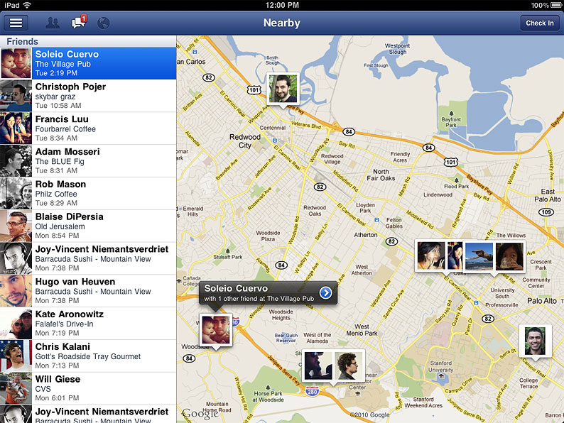 facebook ipad 4