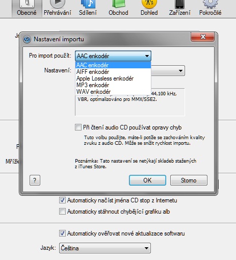 Možnosti nastavení