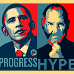 Steve Jobs, Barack Obama, icon