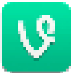 Vine pixelated icon