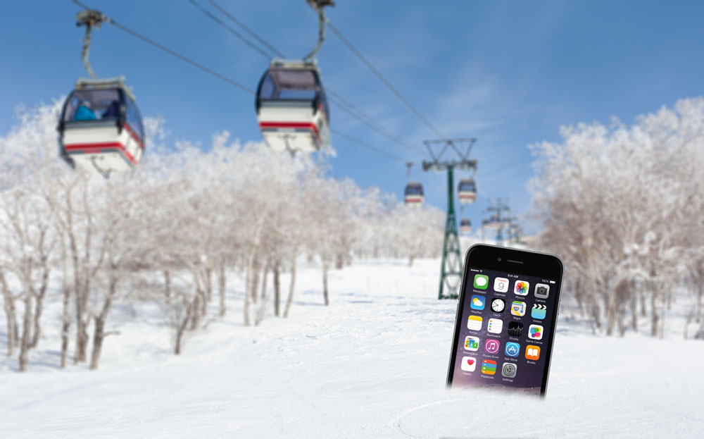 iphone snow mountains