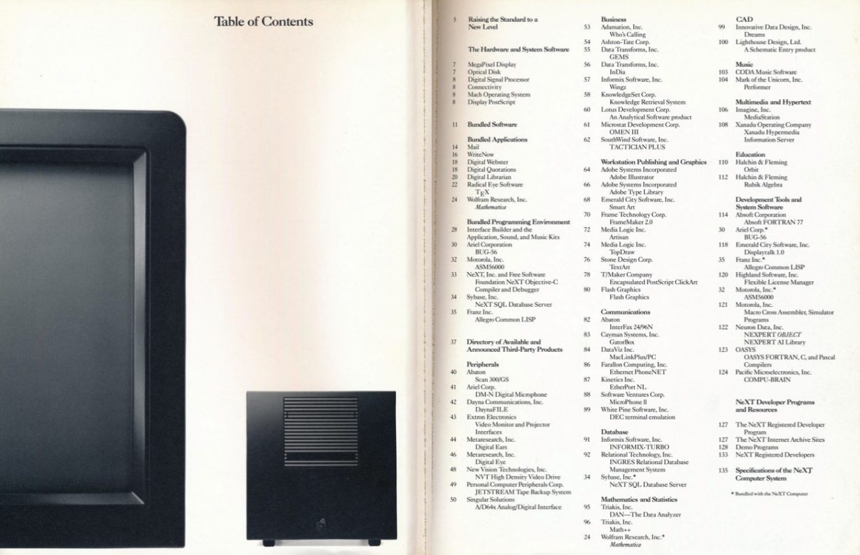 Prolistujte si raritní katalog společnosti NeXT, kterou Steve Jobs