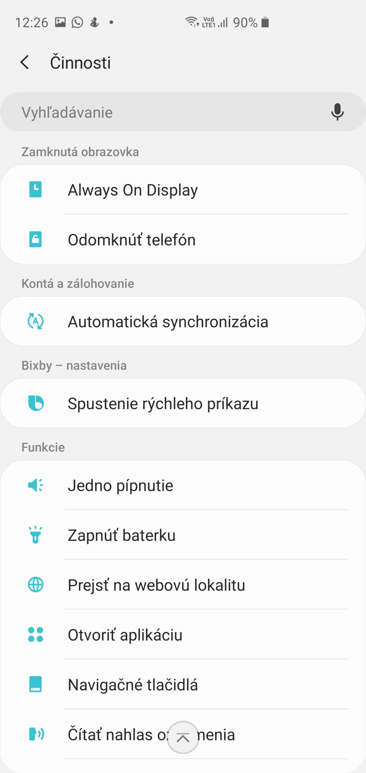Bixby Routines rezim AirPods Potom