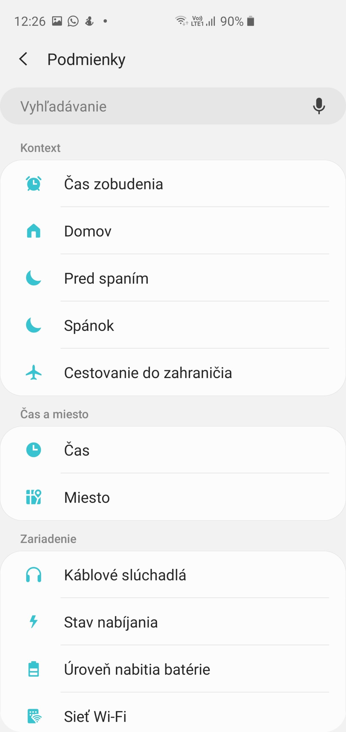Bixby Routines rezim AirPods Pokud