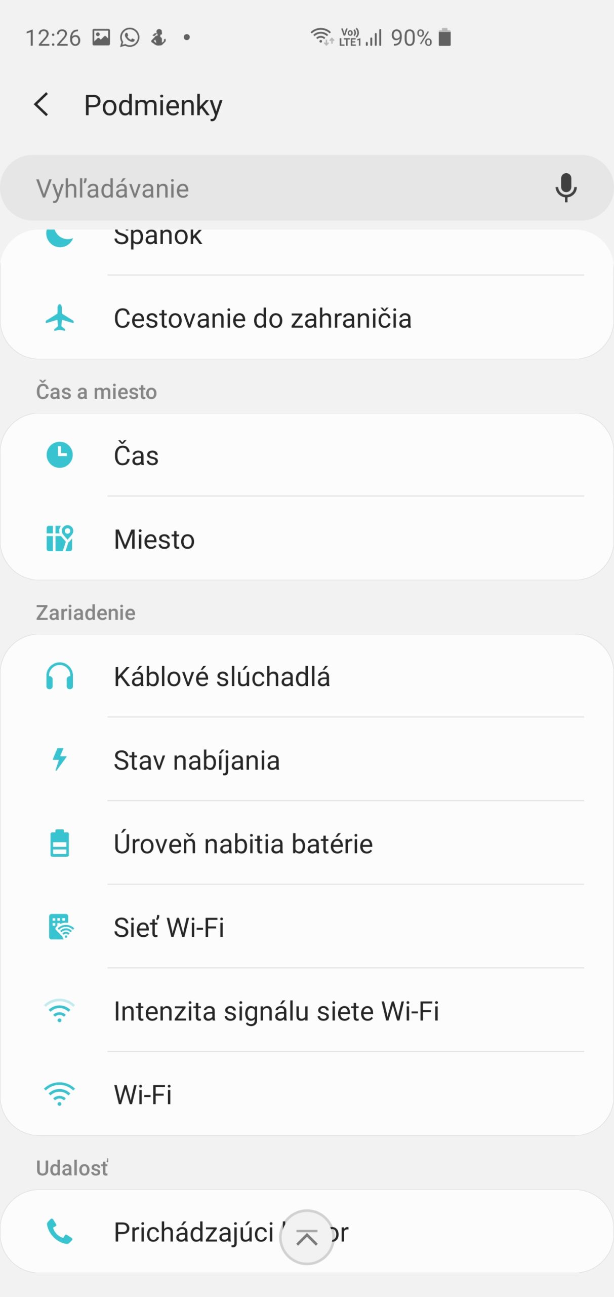 Bixby Routines rezim AirPods Pokud