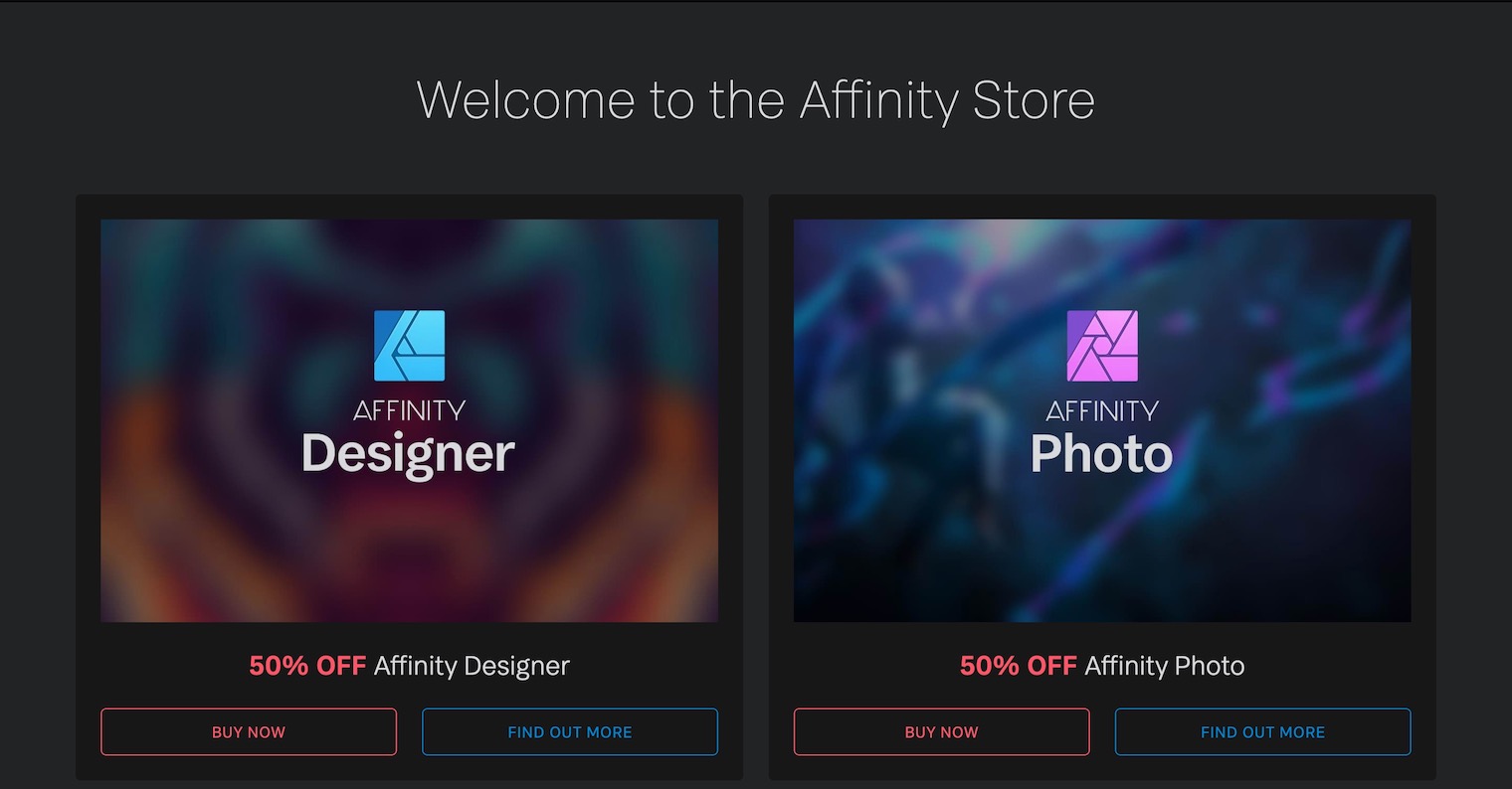 Affinity sleva na produkty