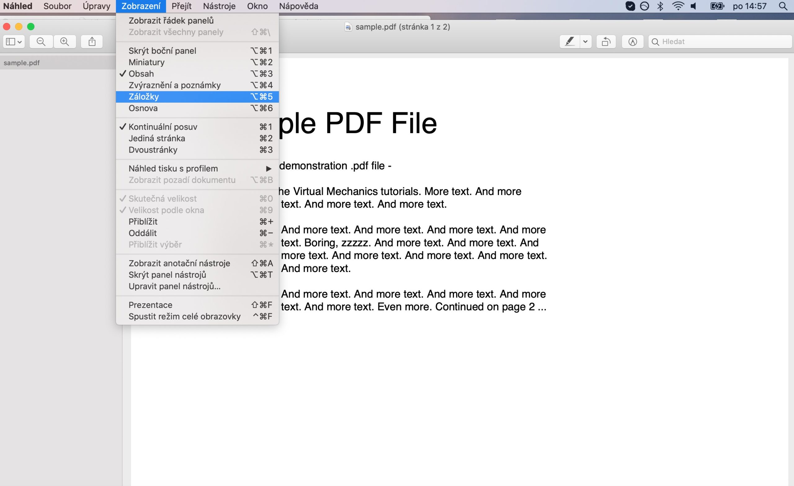 Nahled macOS Zalozky