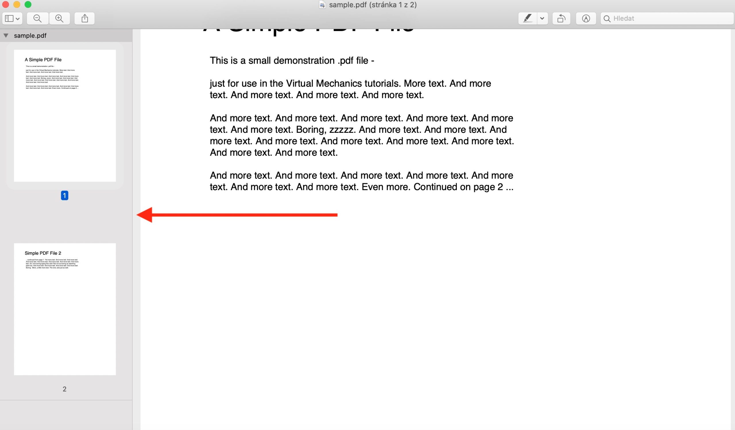 Nahled macOS zmenit velikost