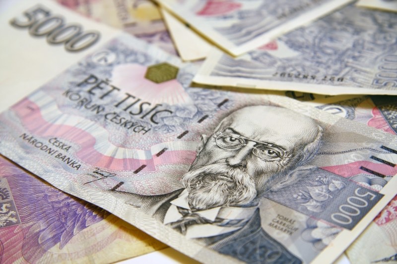 Detail of the czech banknote tisíc korun