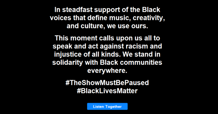 Apple Blackout Tuesday v iTunes