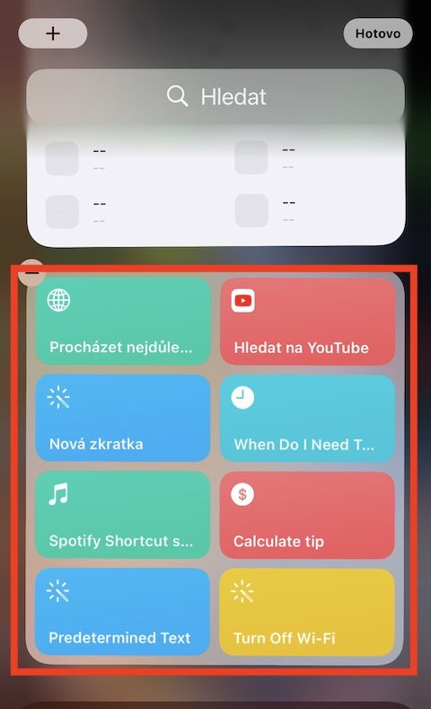 Zkratky iPhone sdileni