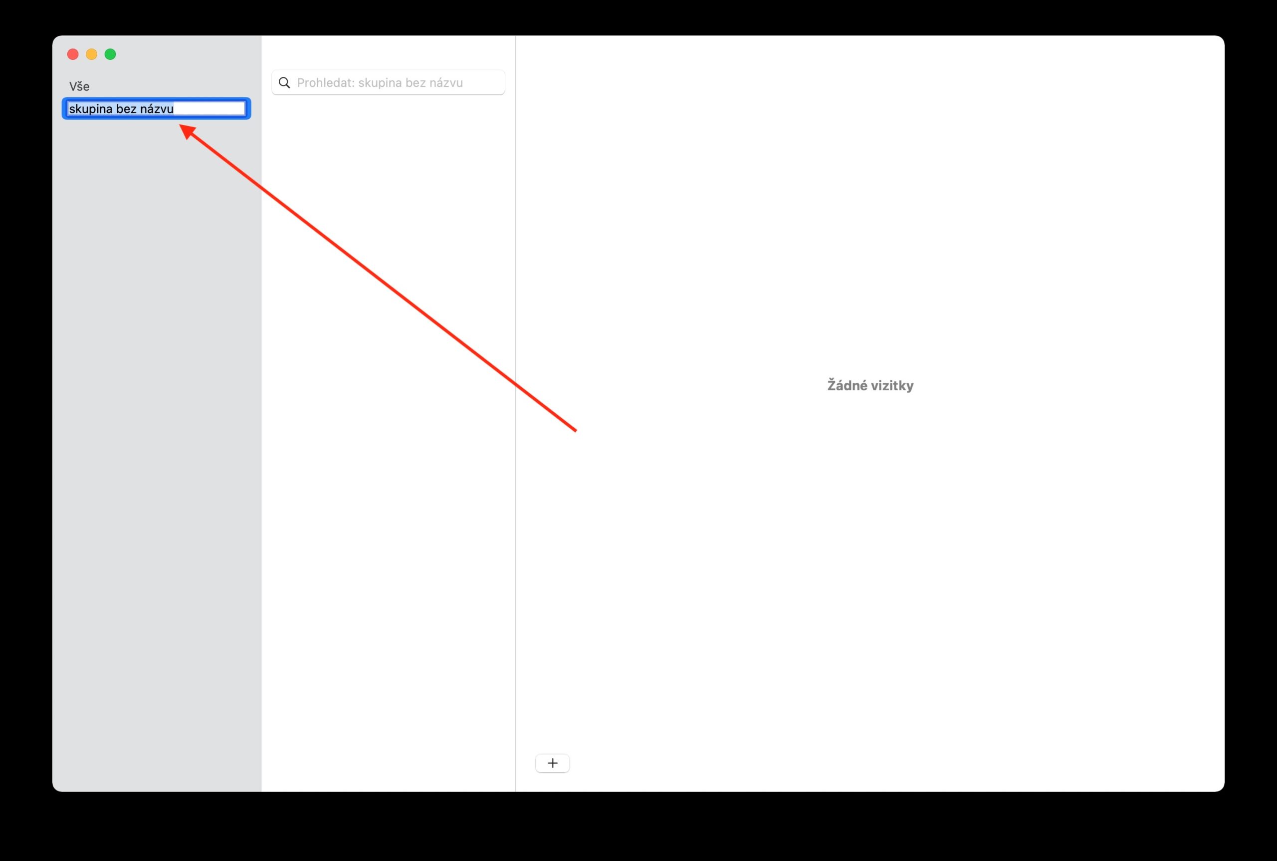 Kontakty macOS 2 Kontakty macOS