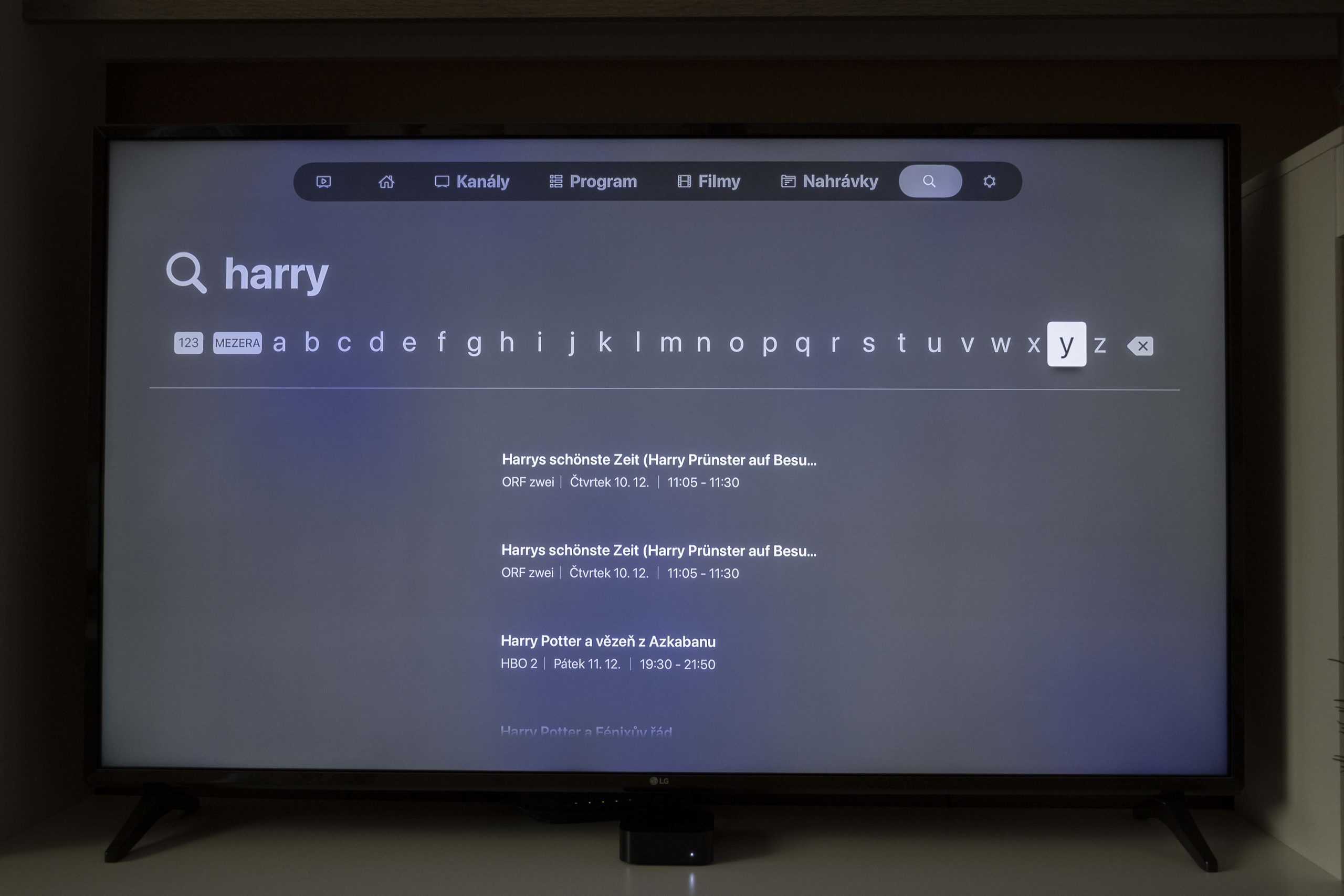 sledovani tv apple tv 6