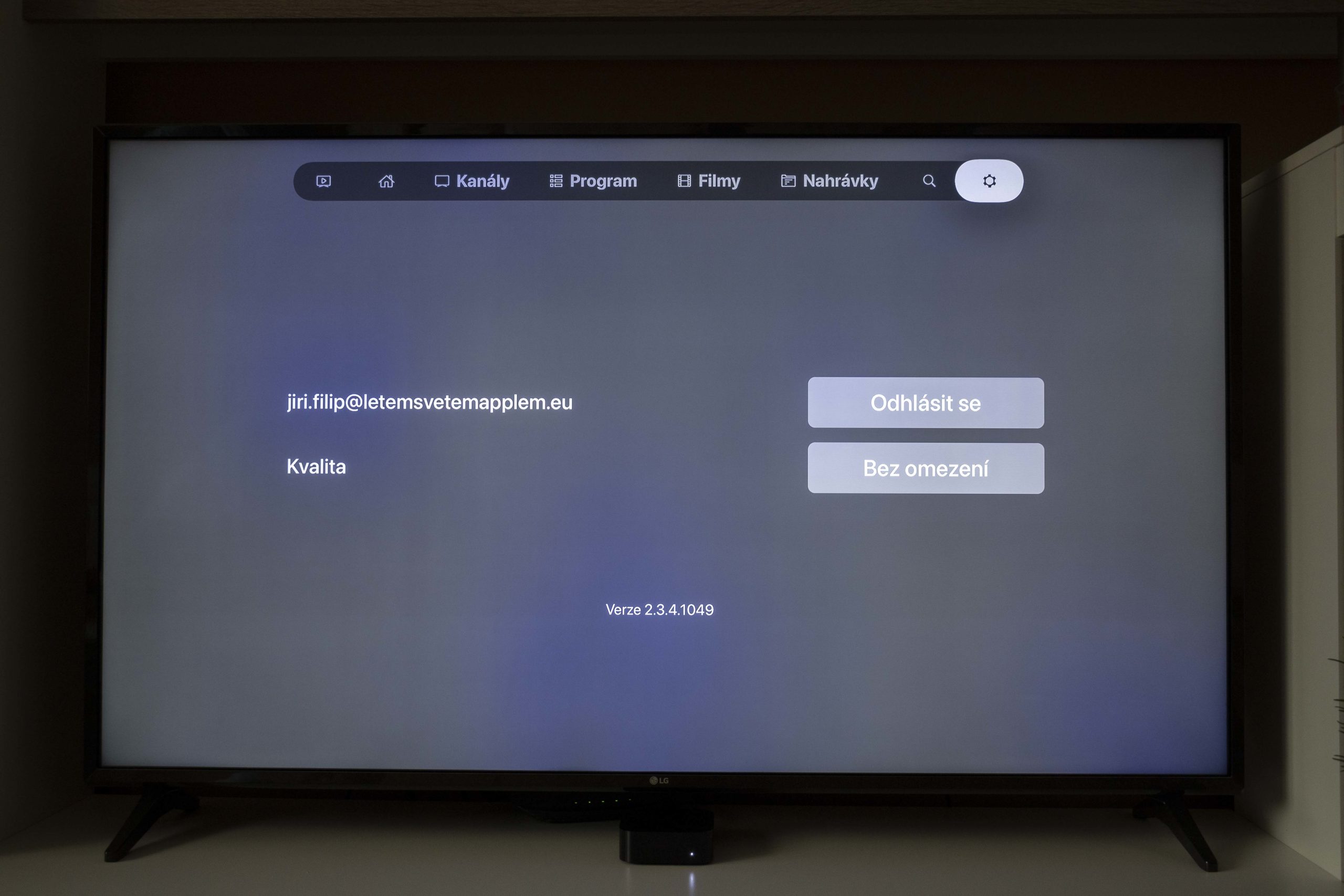 sledovani tv apple tv 7