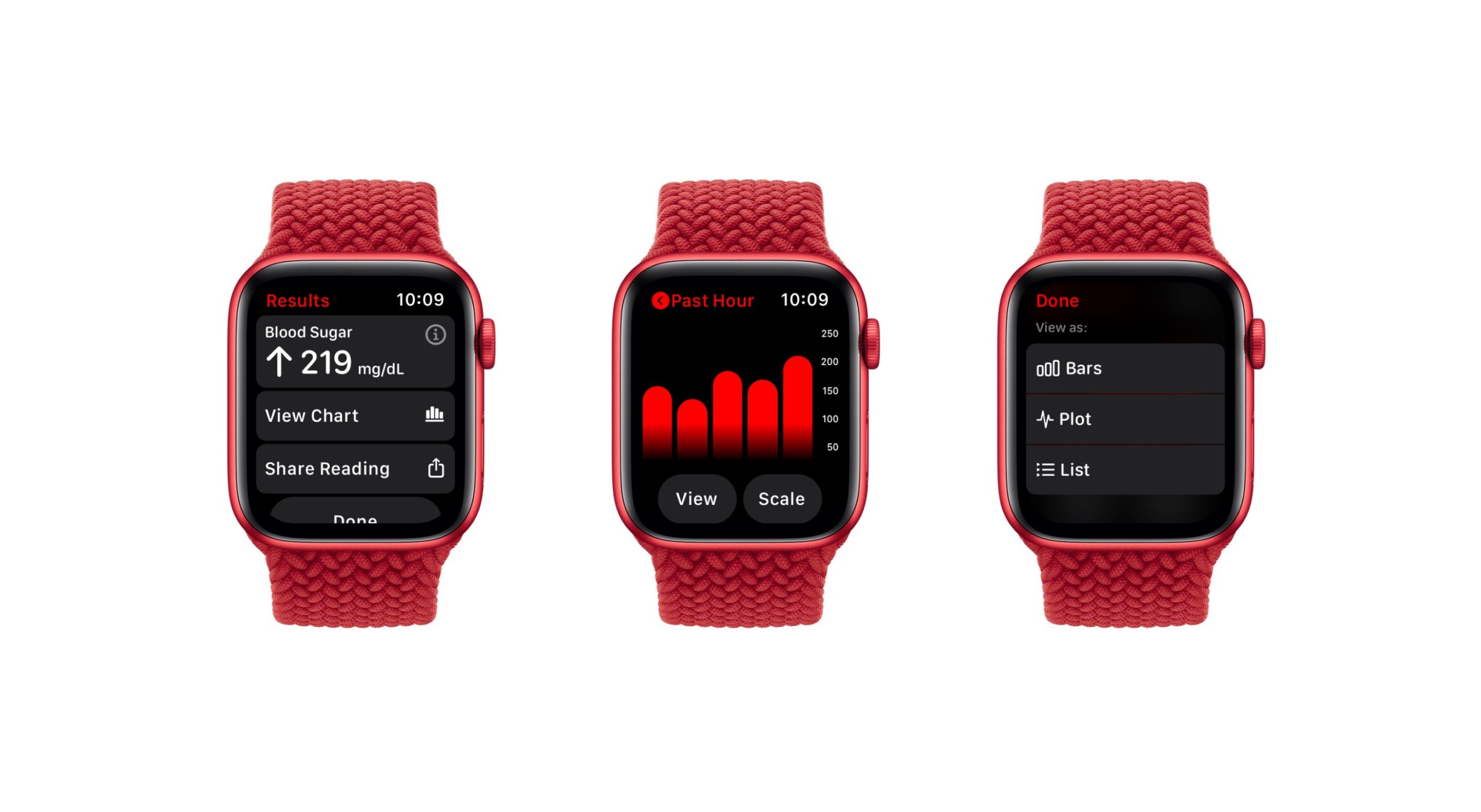 Apple Watch krevní cukr koncept