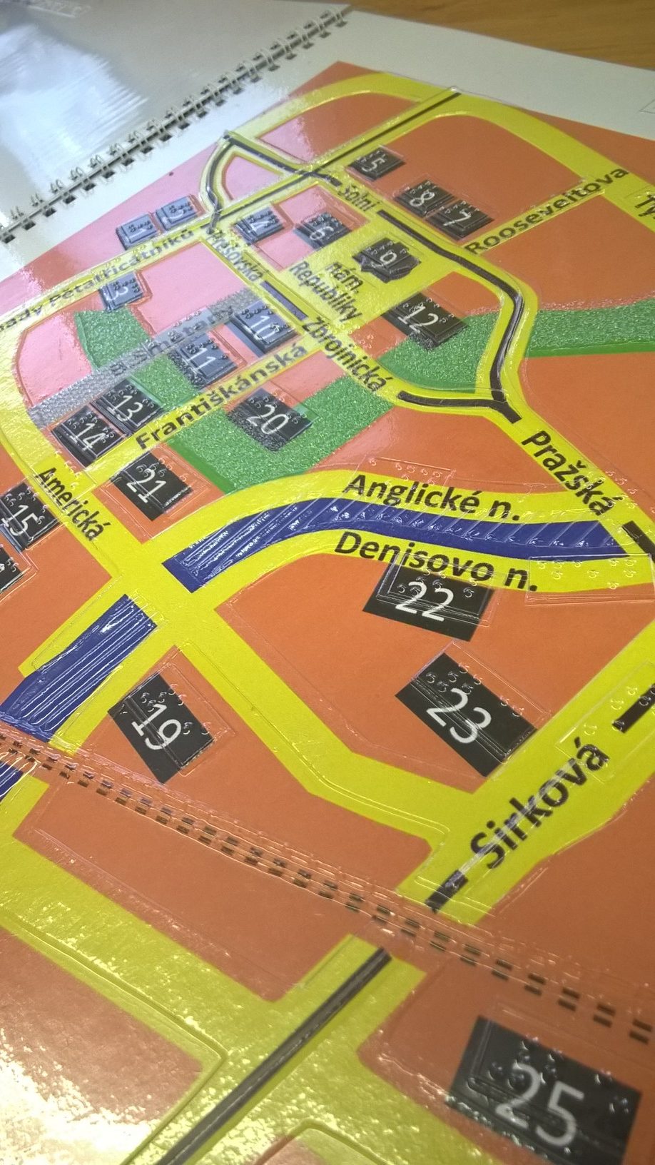 reliefni mapa plzen nevidomi