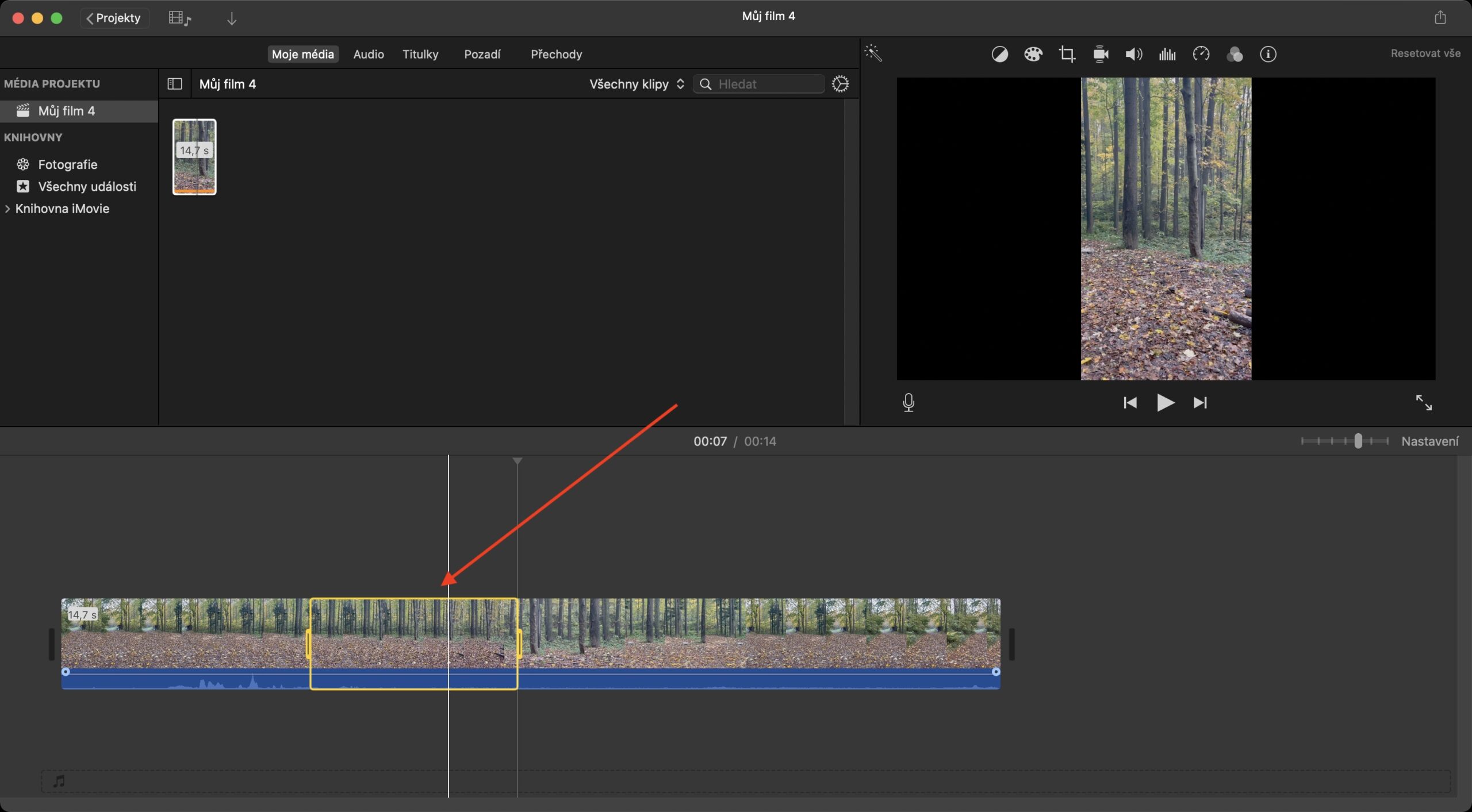 imovie zkratit video7