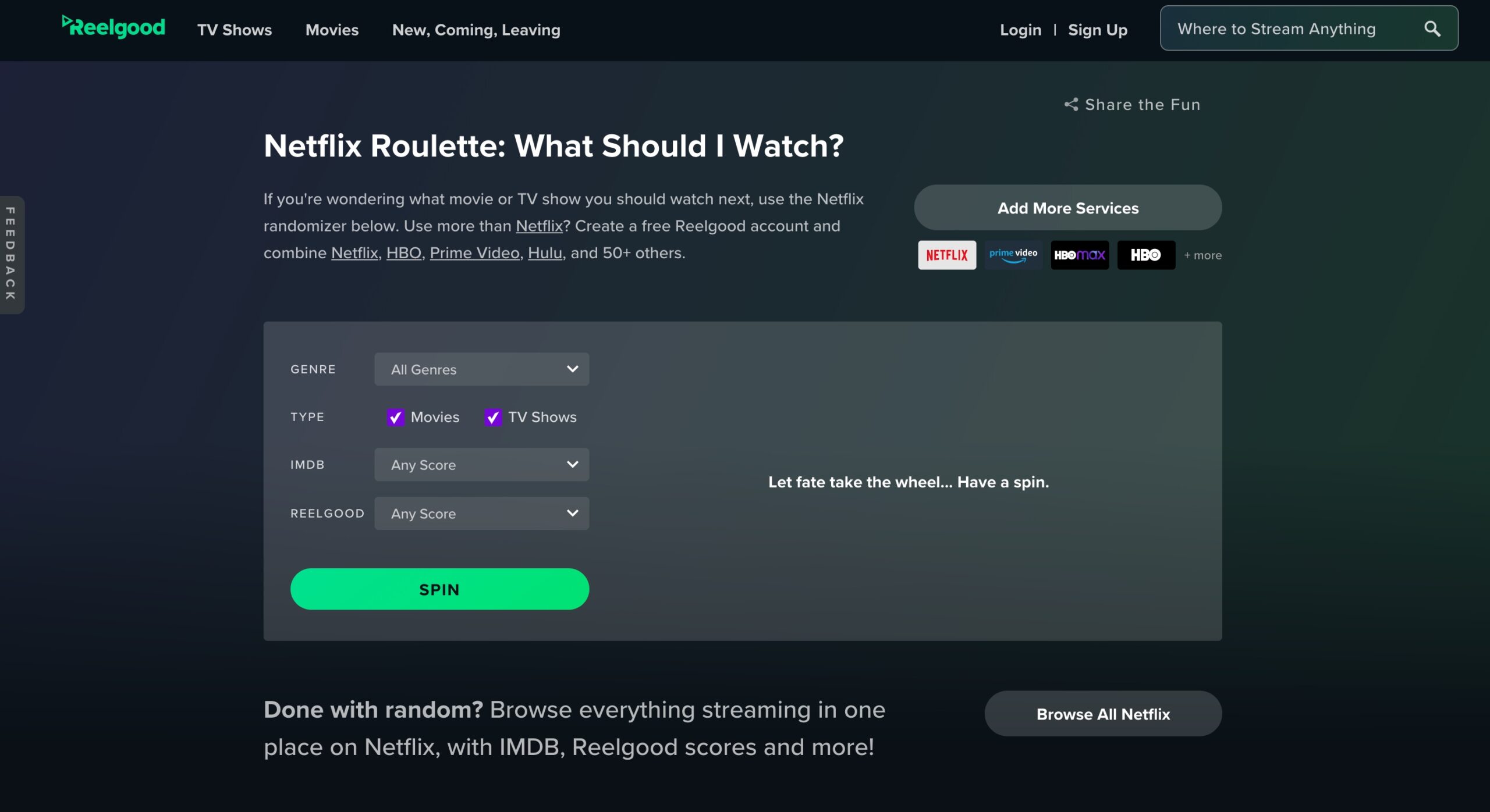 Netflix Roulette