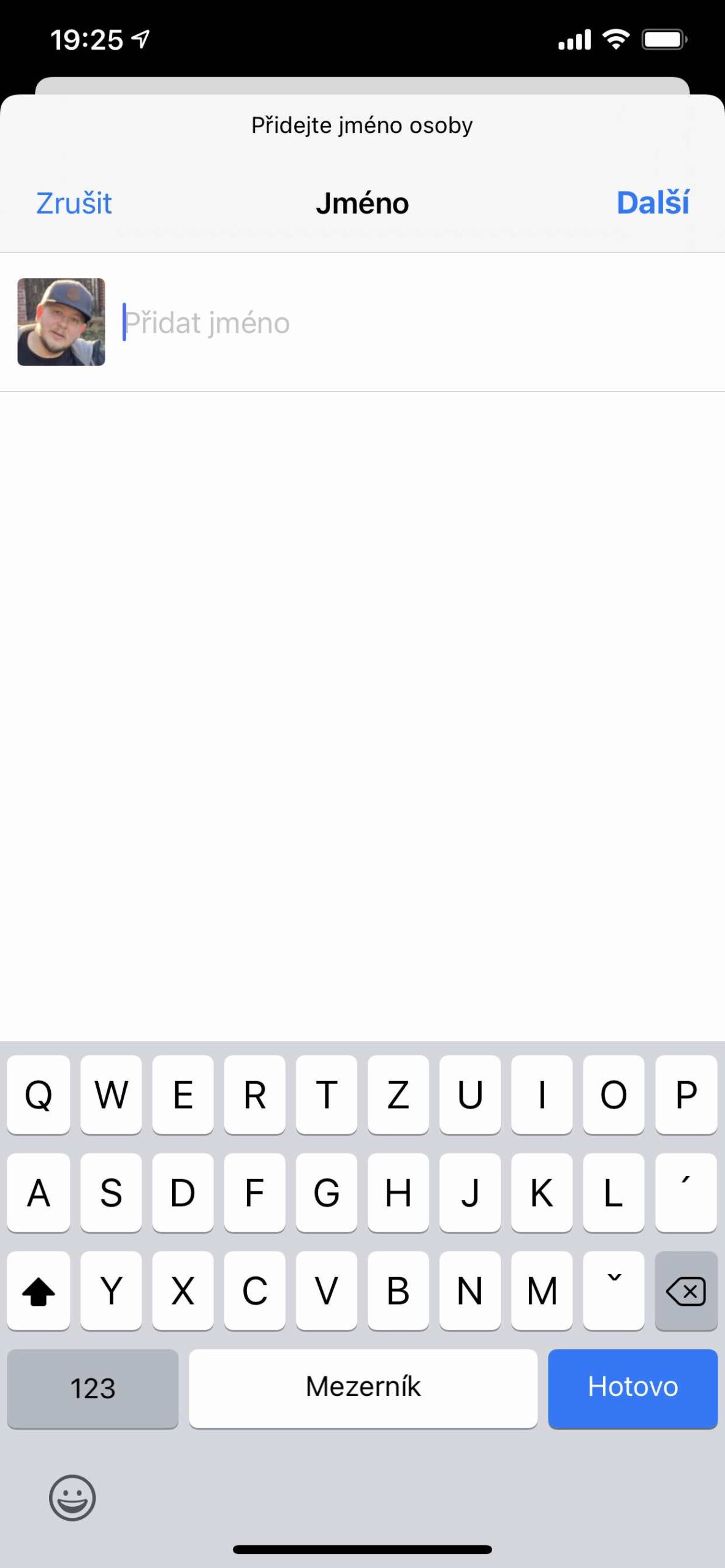 Přidání osoby 3