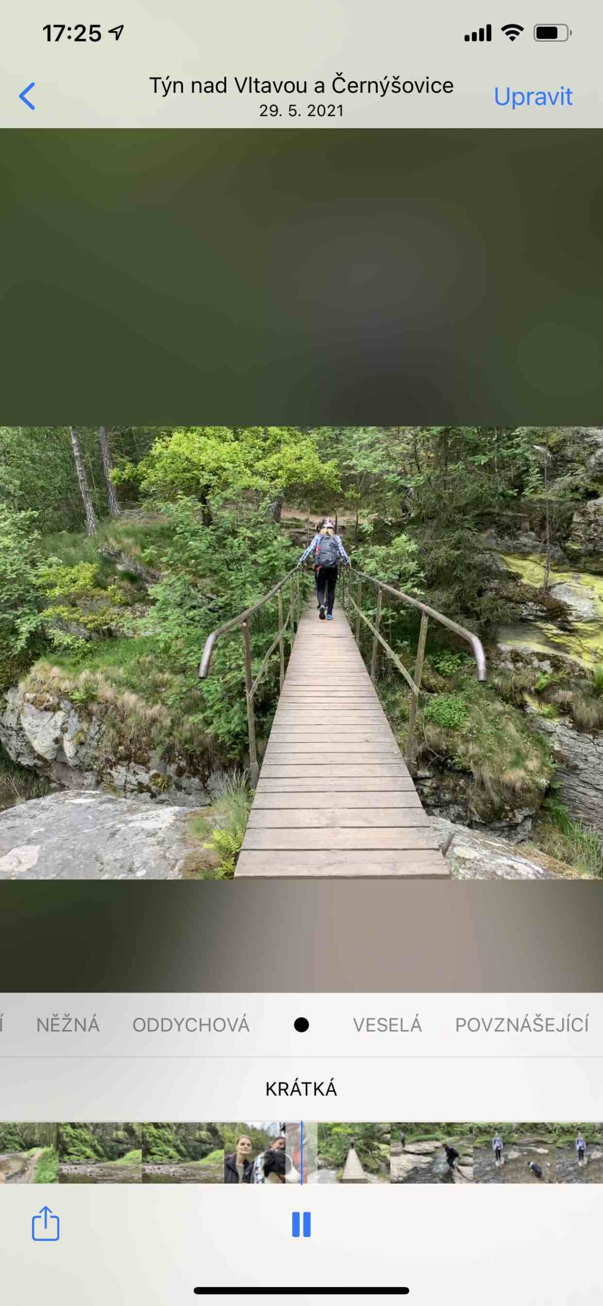 Zobrazení vzpomínkového filmu z určitého místa 7