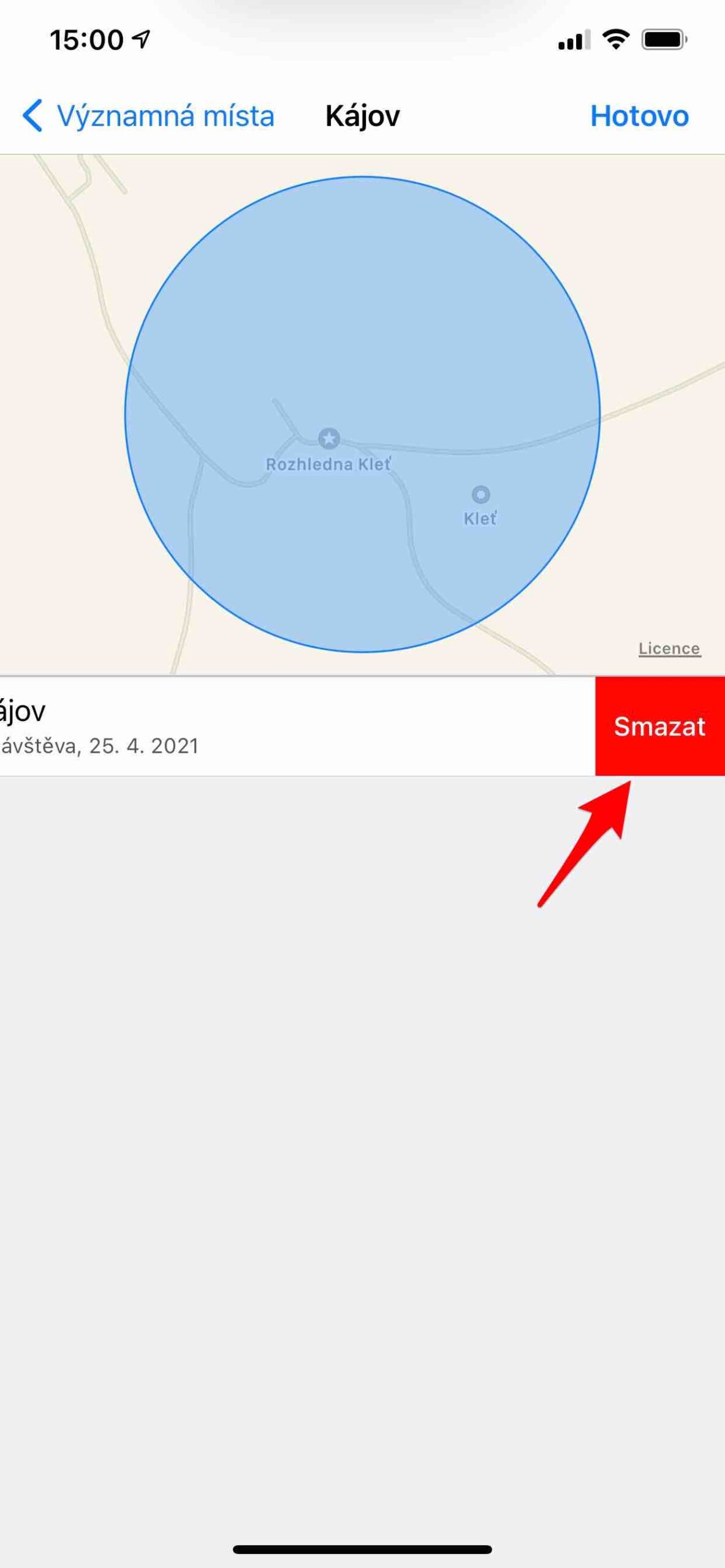 Významná místa a jejich smazání