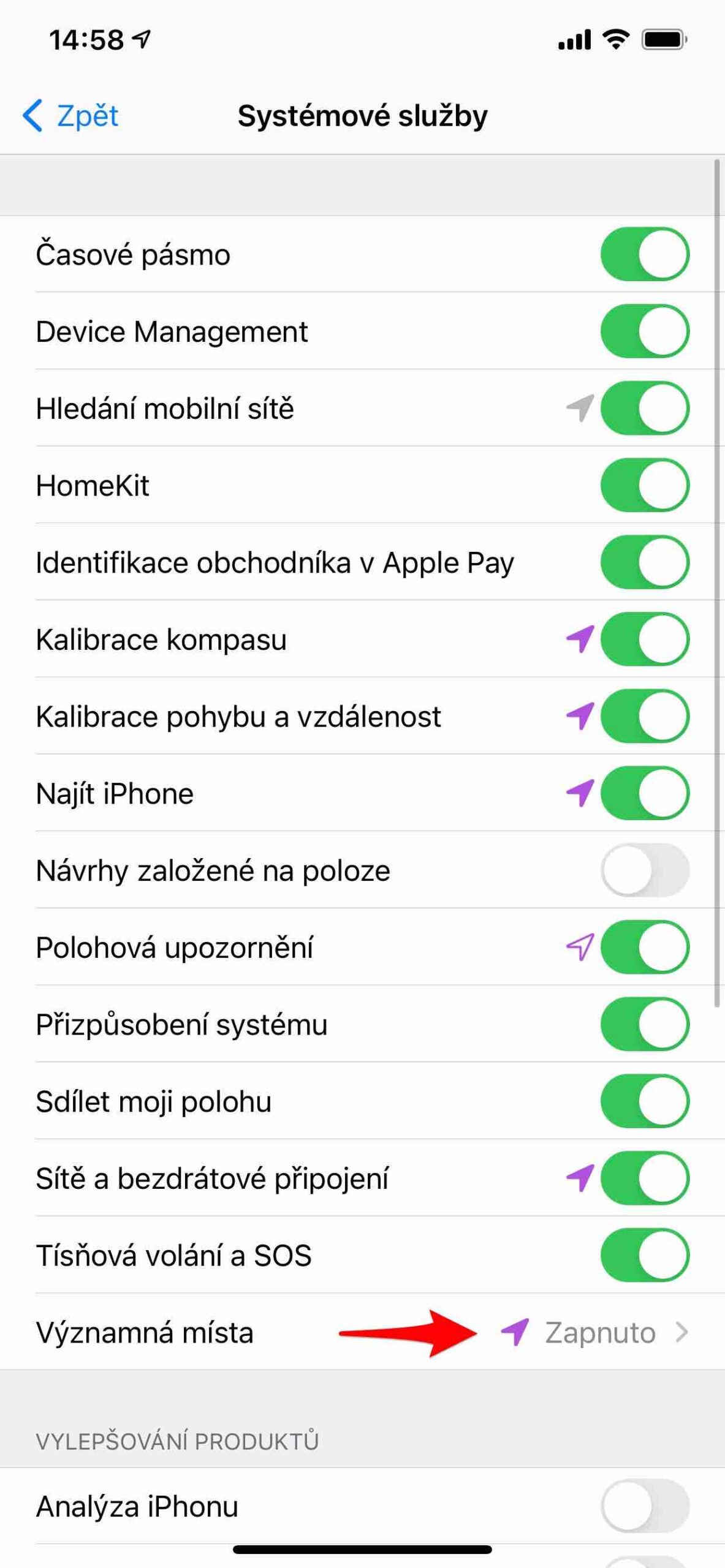 Významná místa a jejich smazání