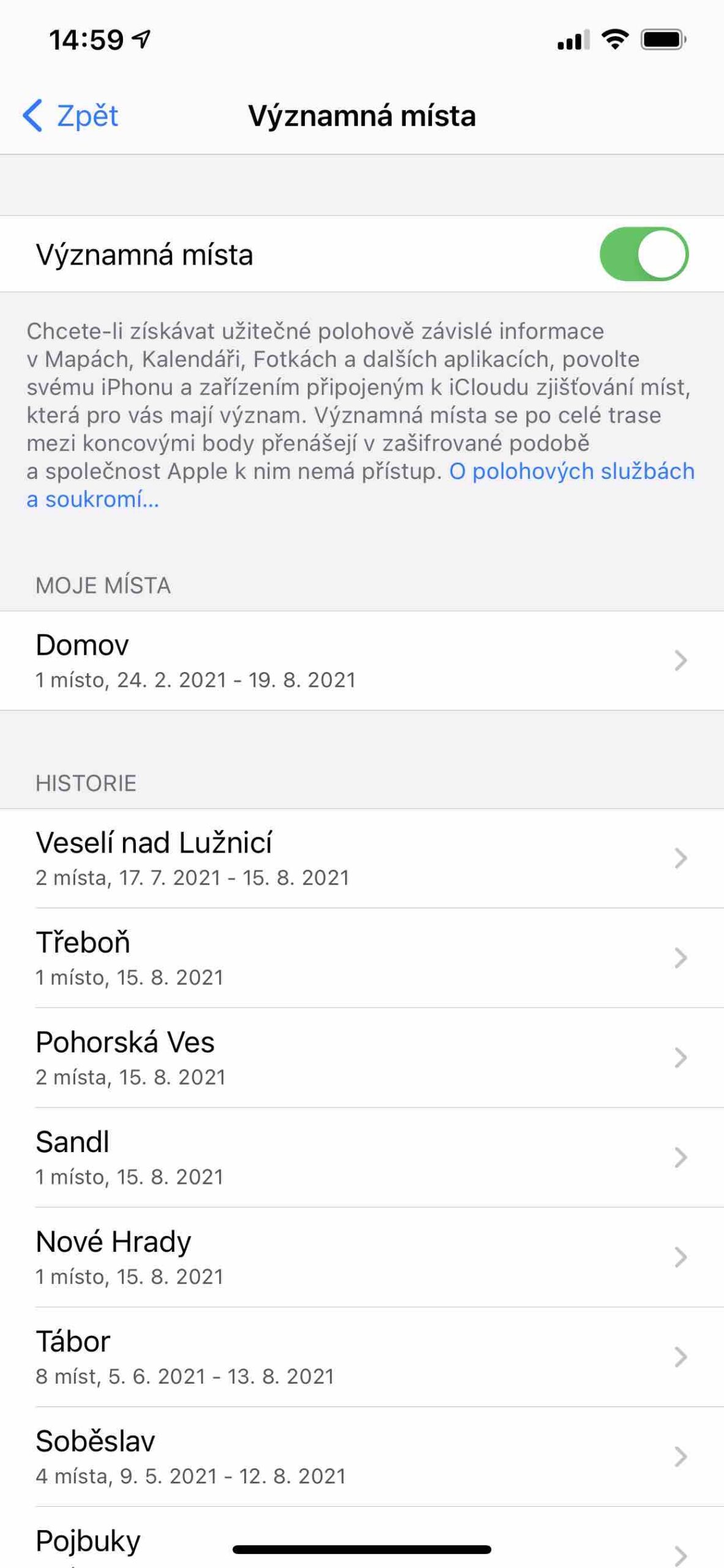 Významná místa a jejich smazání