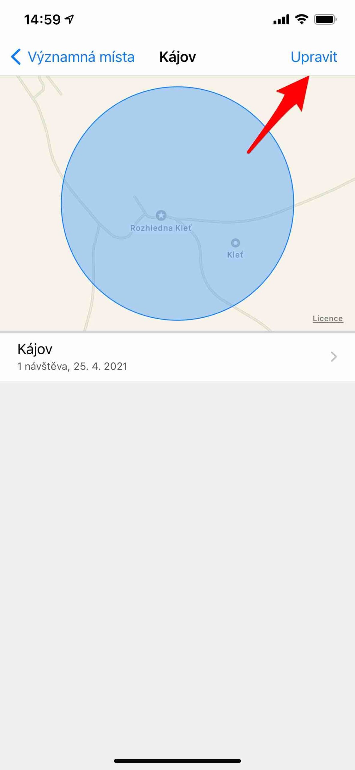 Významná místa a jejich smazání