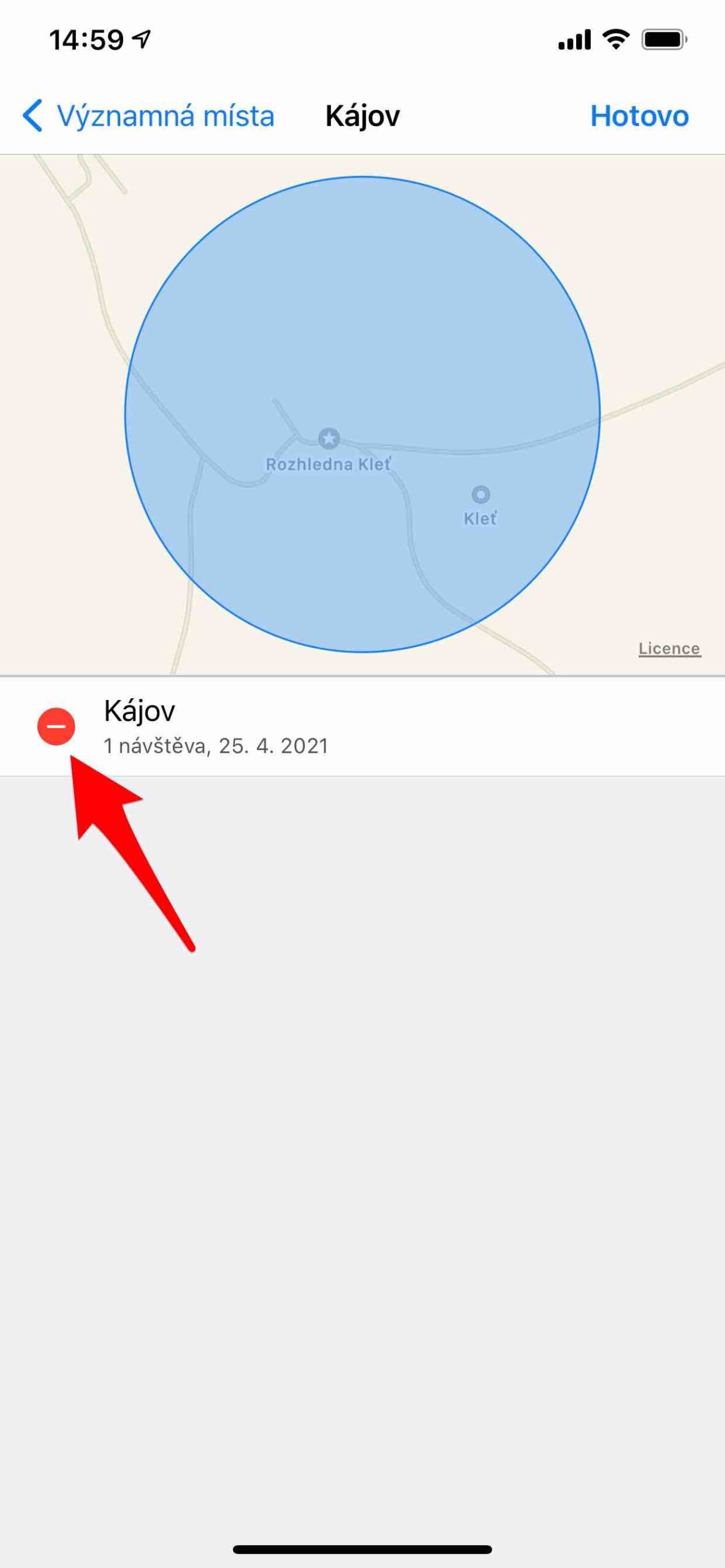 Významná místa a jejich smazání
