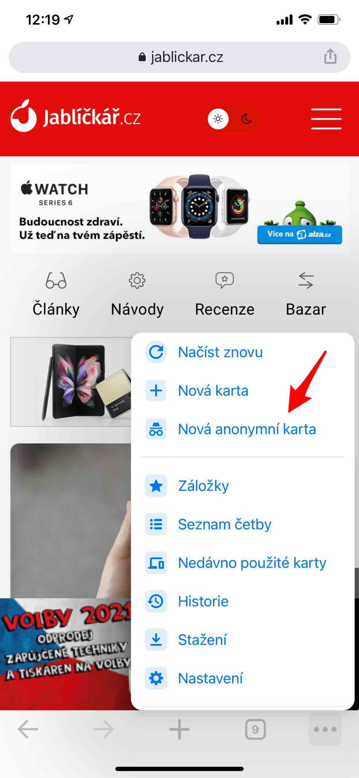 Anonymní procházení webu v Chromu