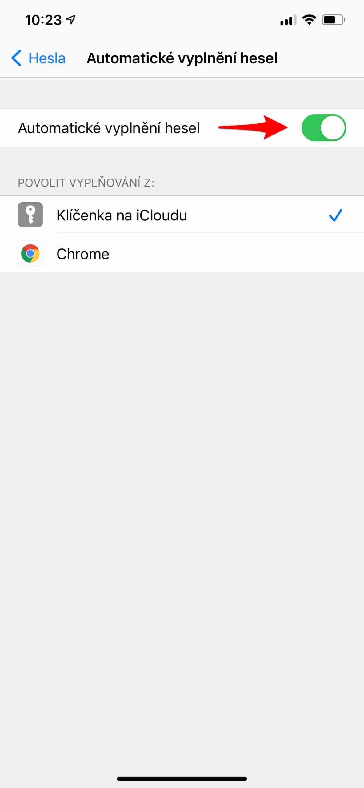 Automatické vyplňování silných hesel