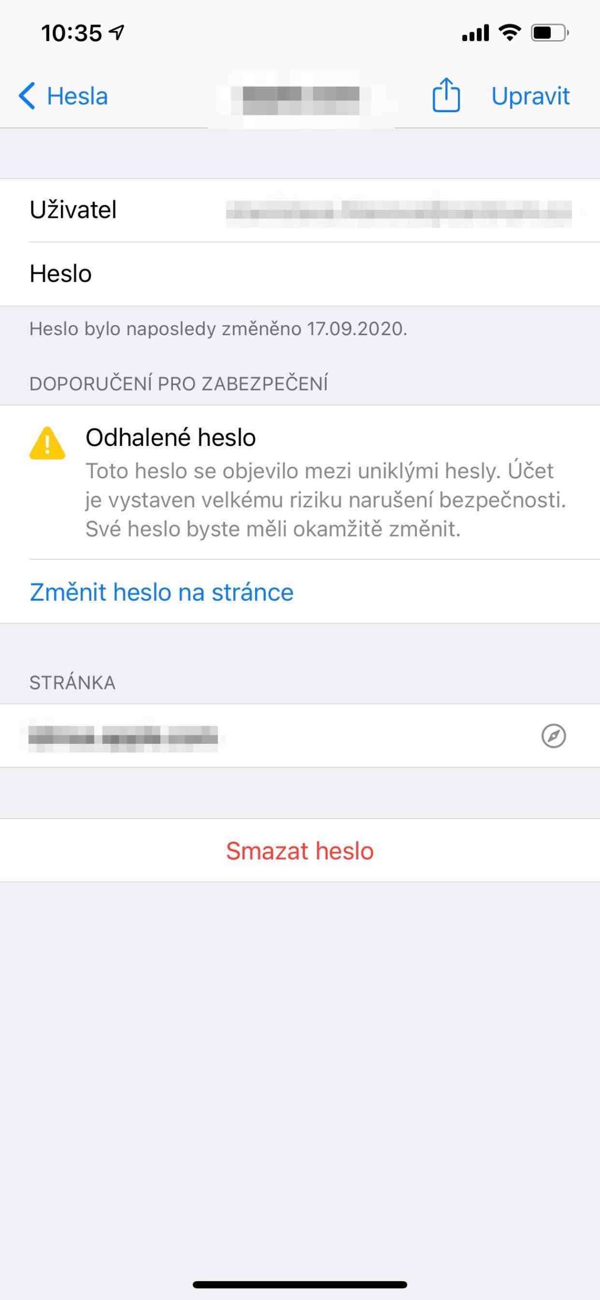 Seznam uniklých hesel