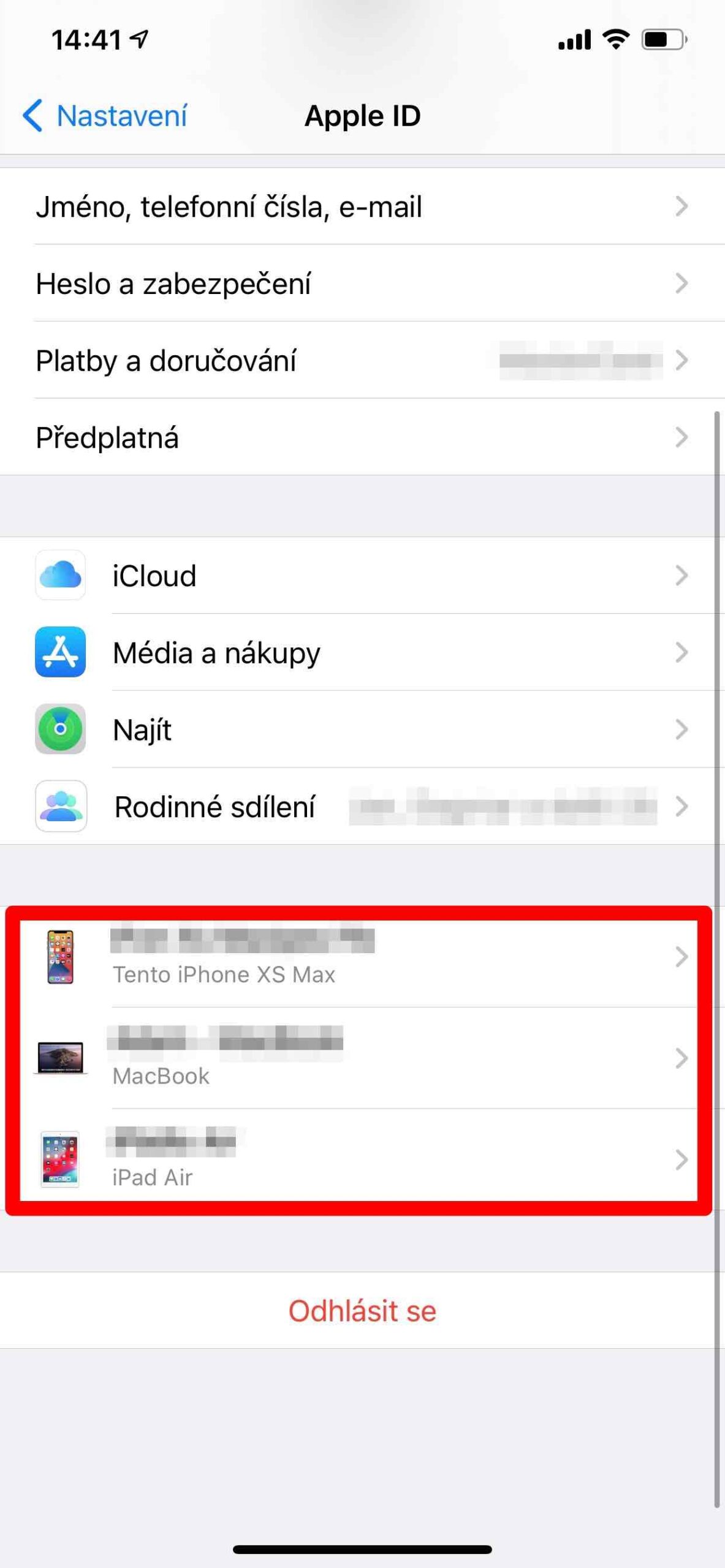 Apple ID zabezpečení