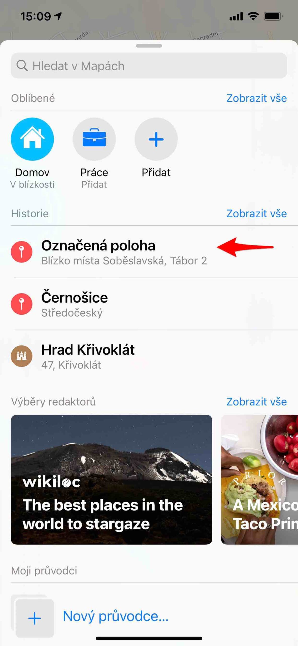 Významná místa a jejich smazání